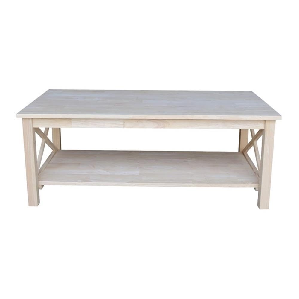 Unfinished Solid Wood Coffee Table J16244