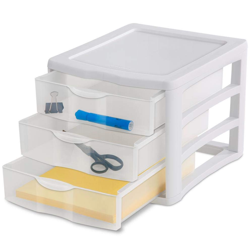 3 Drawer White Organizer S14547