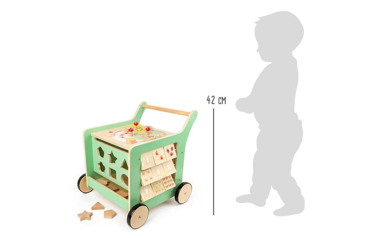 Pastel Wooden Baby Walker and Playcenter V963