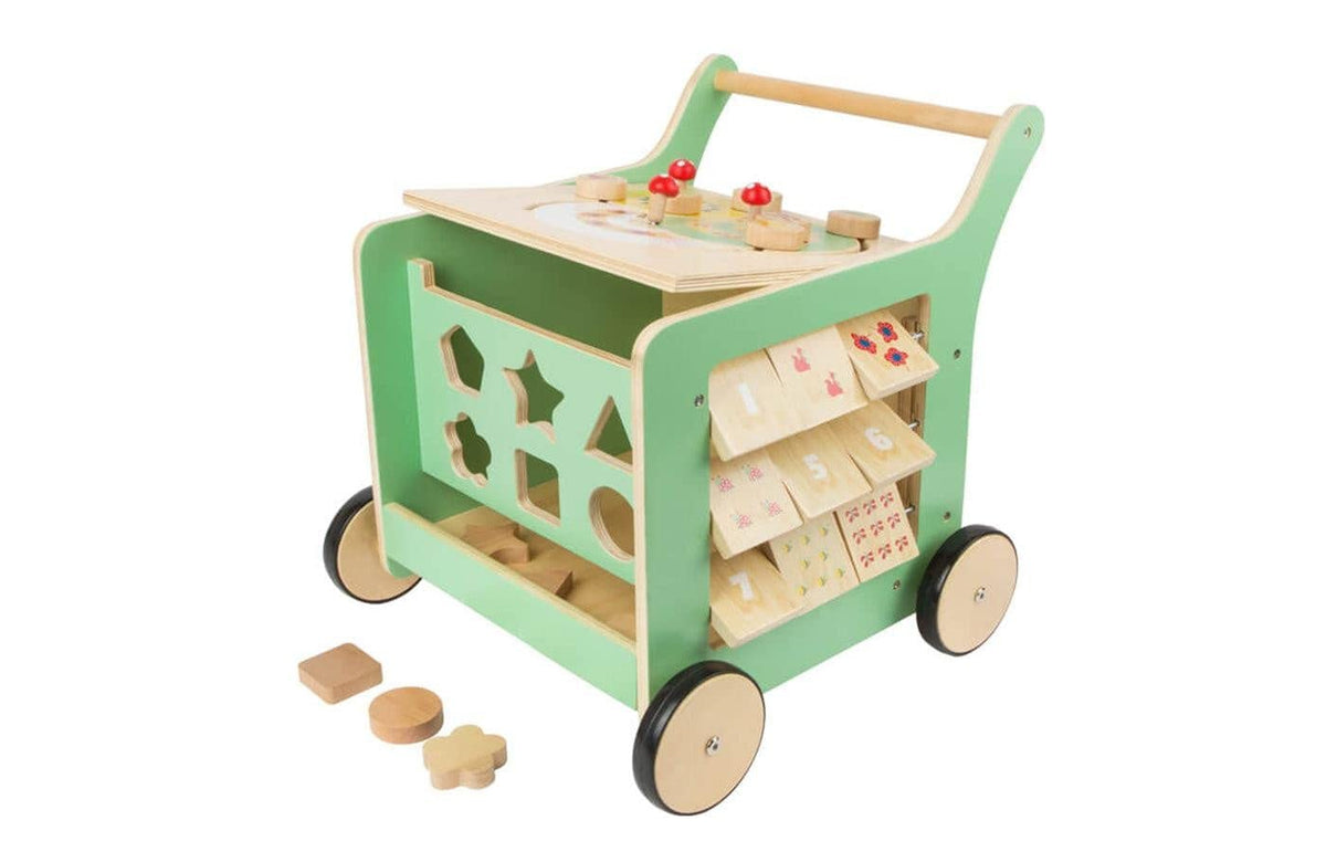 Pastel Wooden Baby Walker and Playcenter V963