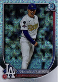 2025 Bowman Chrome Yoshinobu Yamamoto Mega Box Mojo Refractor Baseball Trading Card #76 J13174