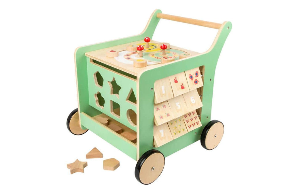 Pastel Wooden Baby Walker and Playcenter V963