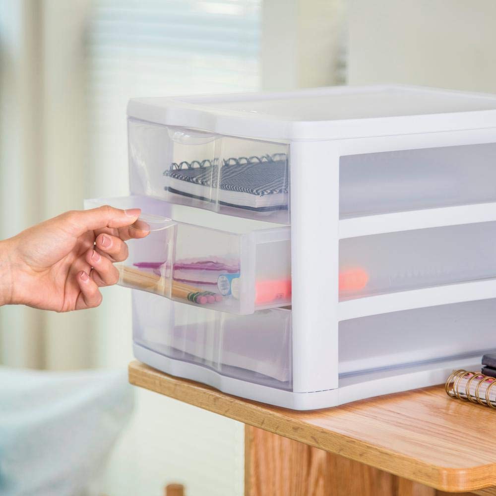3 Drawer White Organizer S14547