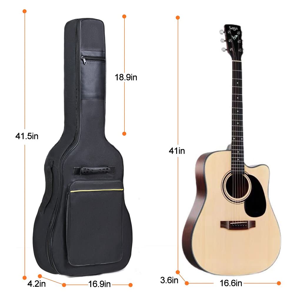 40 41 42 Inch Acoustic Folk Guitar Bag Backpack 600D Oxford Soft Carry Case U6936