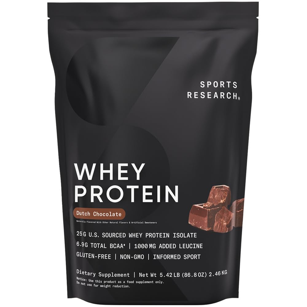 Whey Protein Isolate Powder Dutch Chocolate 5.42lb Bag N5980
