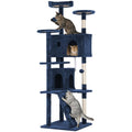 70in Navy Blue Cat Tree with Scratching Post N600