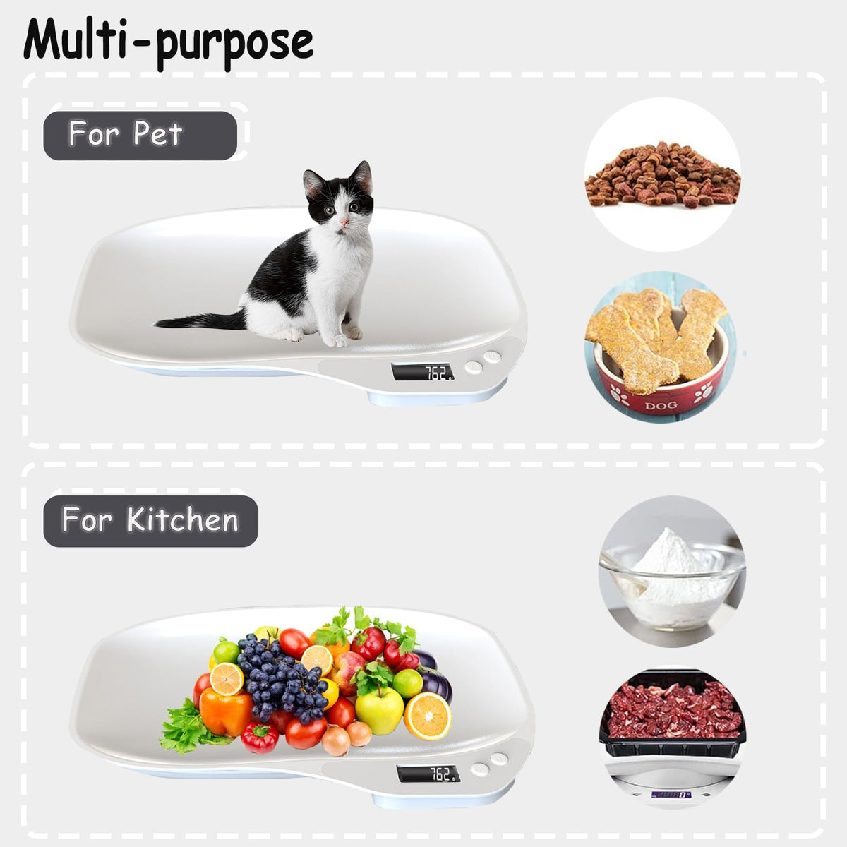 Digital Pet Scale 33lb LCD with Tray U73728