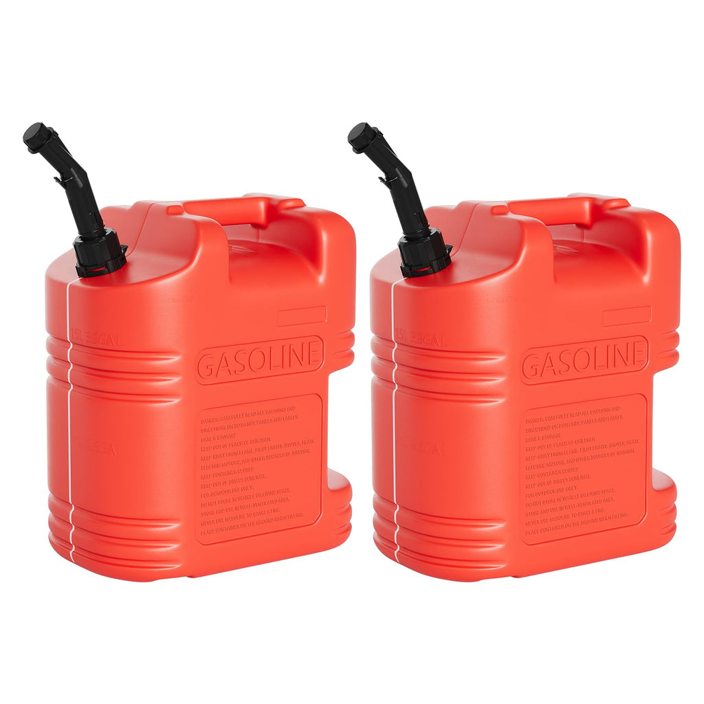 40L Portable Transfer Tank 5 Gal with L-Shaped Handle Red 4PC Y161