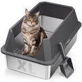 Stainless Steel Litter Box with Scoop Y84195