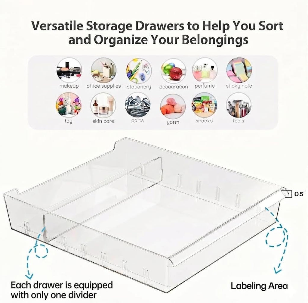 White 10 Drawer Rolling Storage Cart P8109
