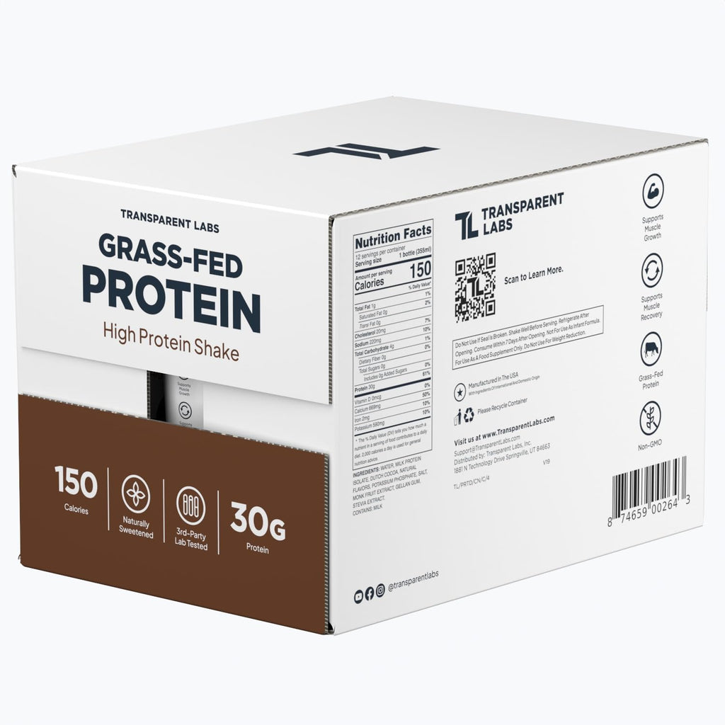 Grass-Fed Protein Shake Chocolate 12 Pack B8313