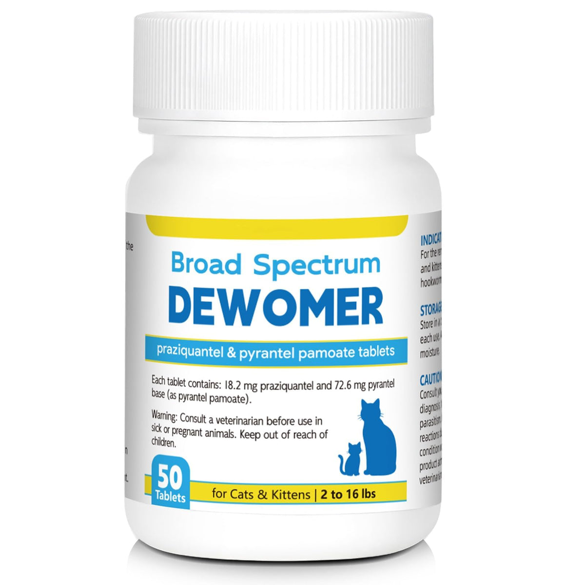 Cat and Kitten Dewormer 50 Tablets Q11625