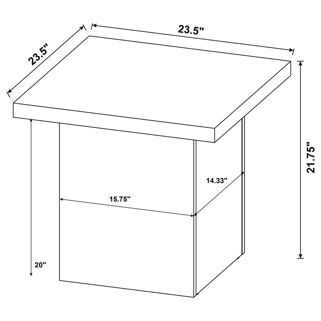 Dark Pine 2-Piece Square Coffee Table Set J56310