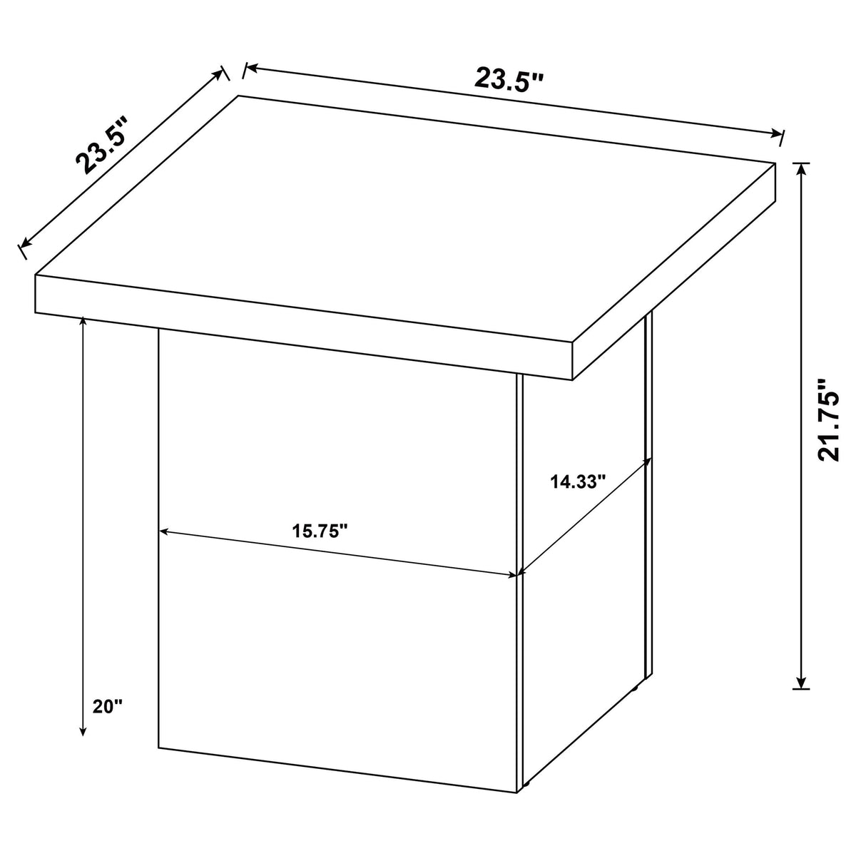 Dark Pine 2-Piece Square Coffee Table Set J56310