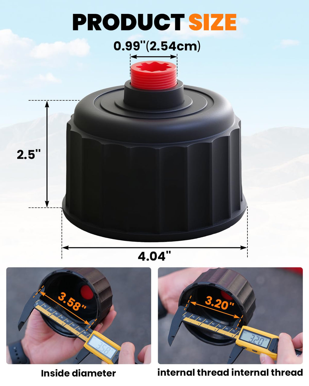 2 Pack Replacement Fuel Jug Cap A58942