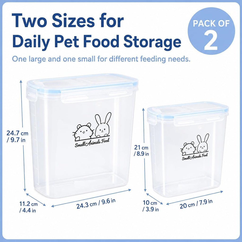 Airtight Pet Food Storage Containers with Lids, BPA Free Clear R998218