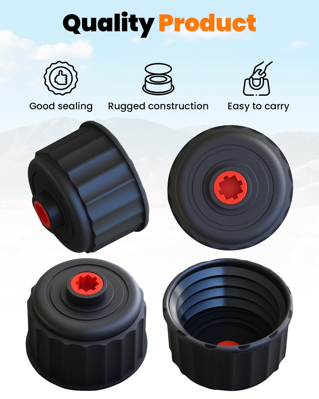 2 Pack Replacement Fuel Jug Cap A58942