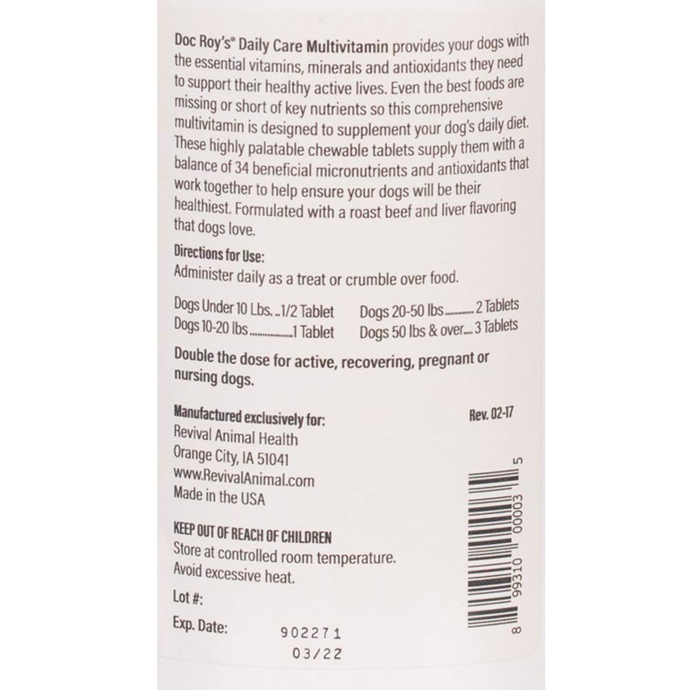 Canine Chewable Multivitamin Tablets 365ct X4408