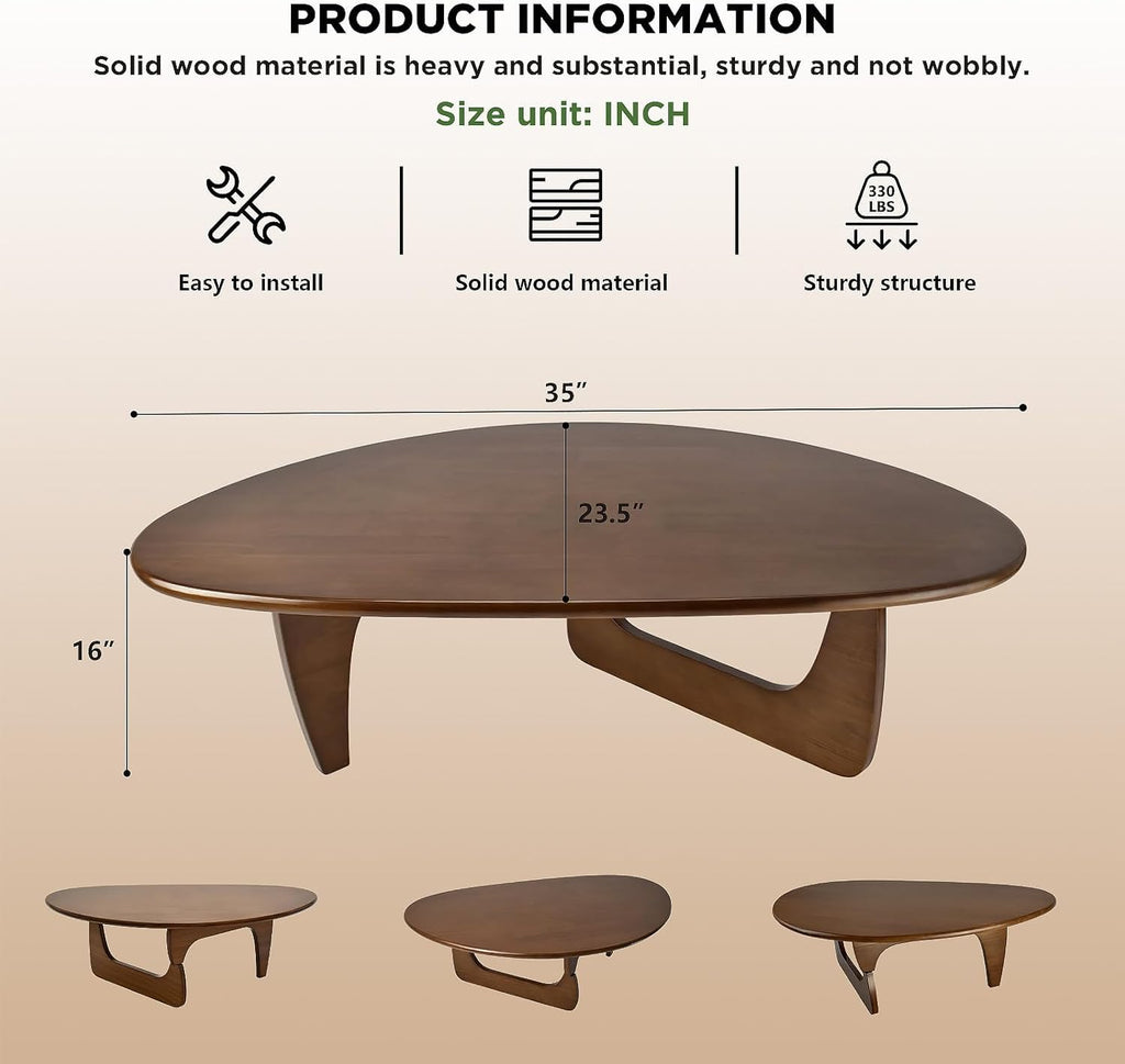 Solid Wood Oval Coffee Table 35"Lx24"Wx16"H H14782