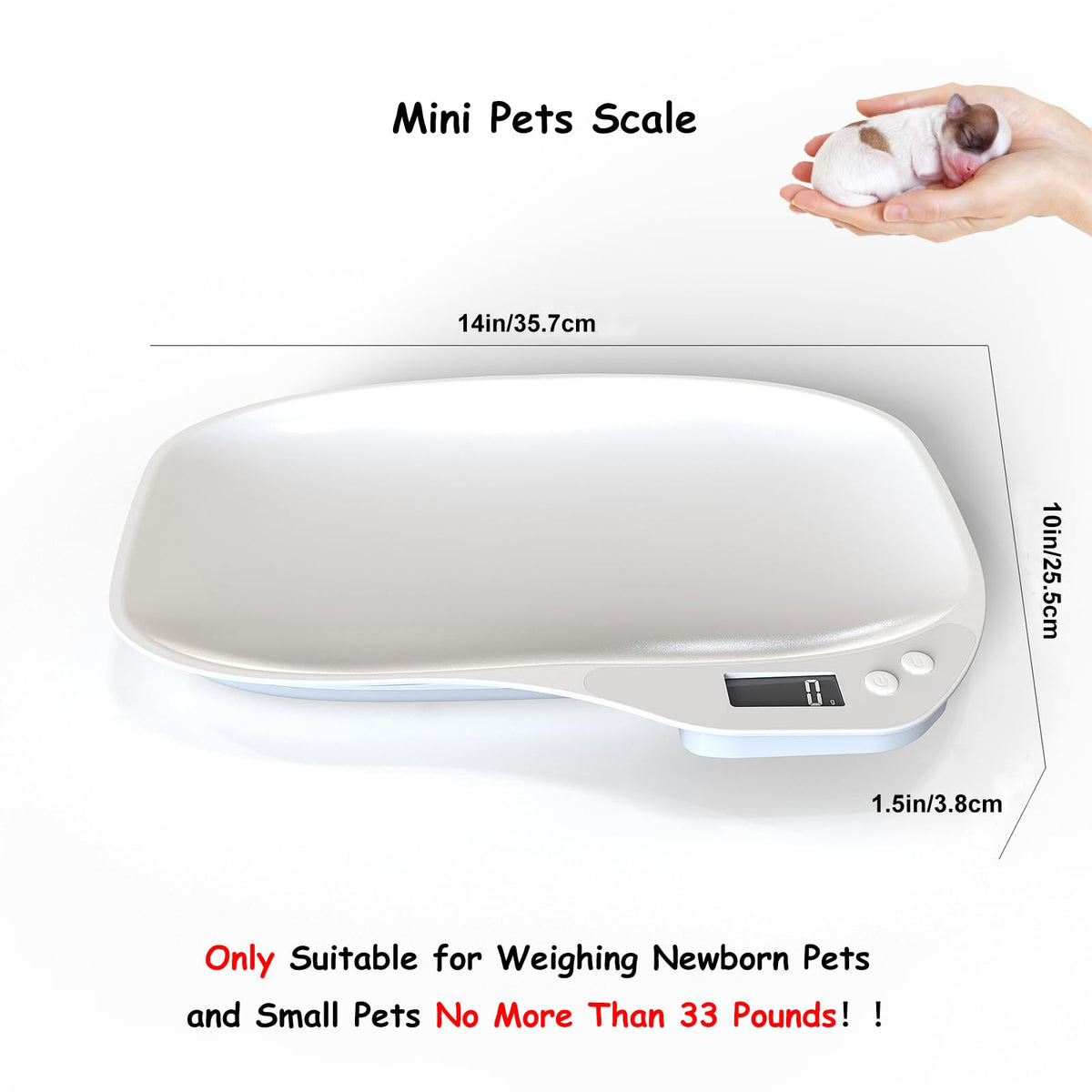 Digital Pet Scale 33lb LCD with Tray U73728
