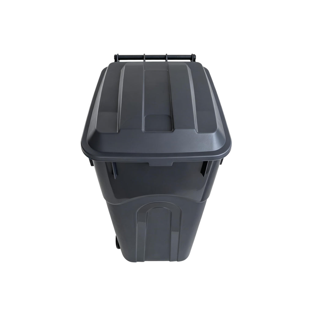 32 Gallon Wheeled Plastic Trash Can with Lid Q414
