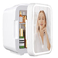 4 Liter 6 Cans Mini Fridge with LED Mirror Z60595