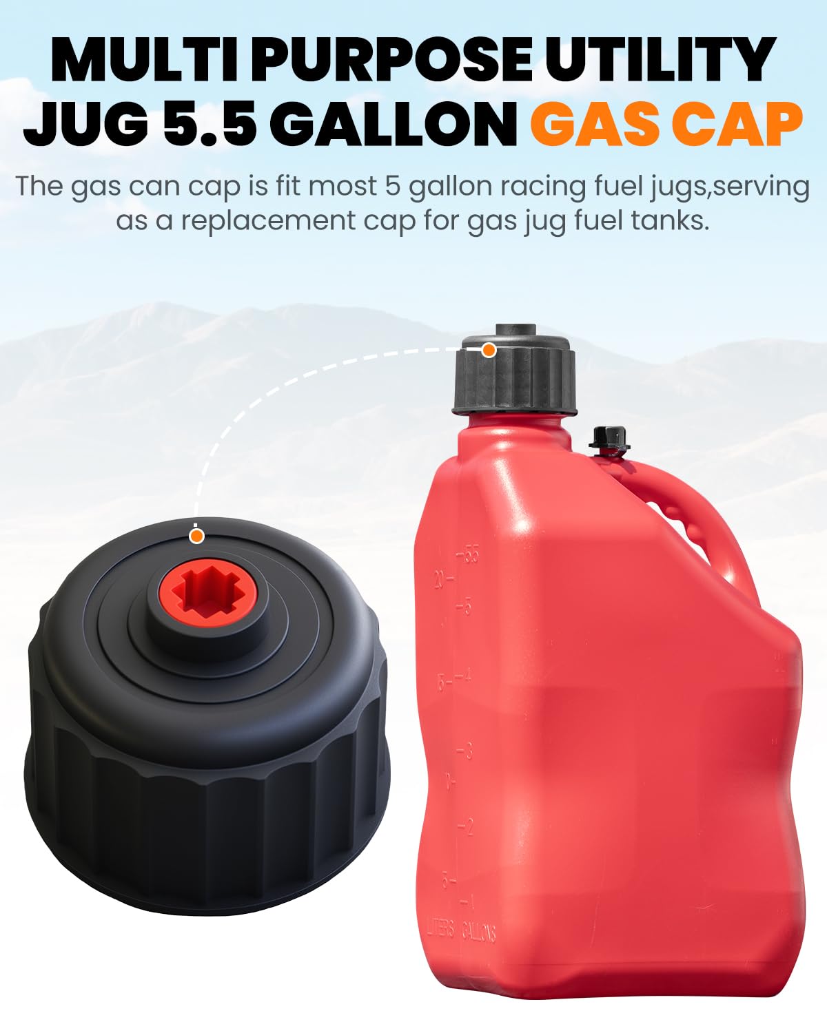 2 Pack Replacement Fuel Jug Cap A58942