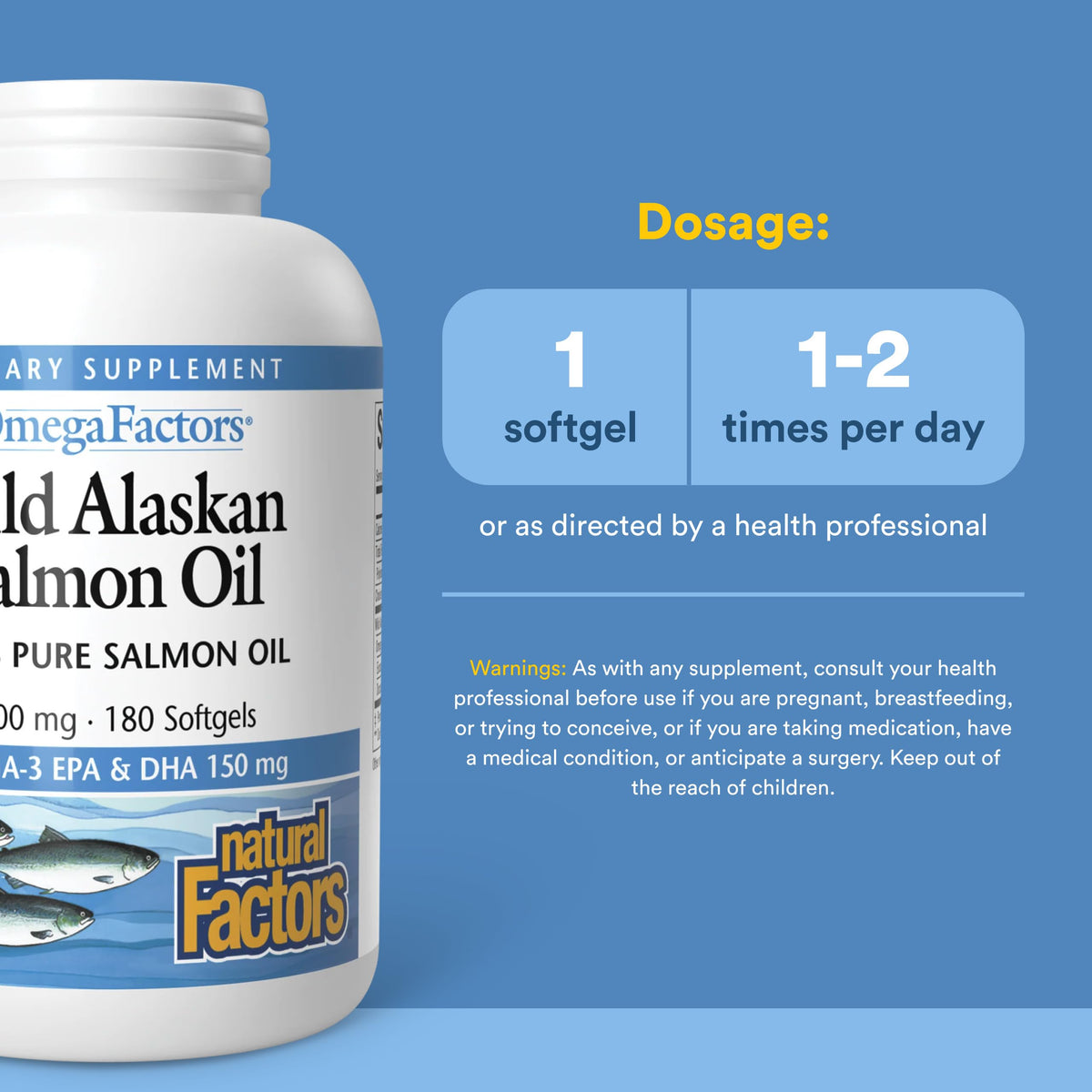 Wild Alaskan Salmon Oil 1,000 mg Omega-3 180 Softgels N432298
