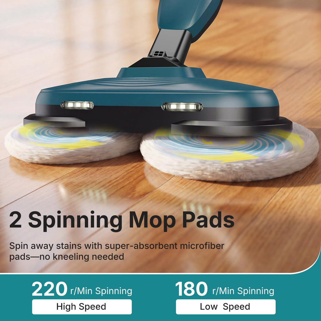 Steam Mop with Rotating Pads, 4 Cleaning Modes D19419