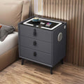 Gray 3 Drawer Smart Bedside Table X2571