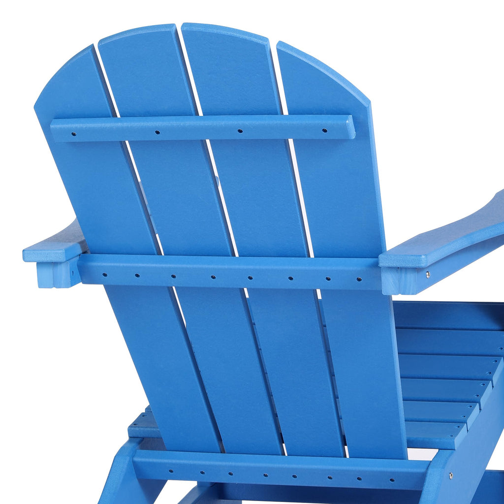 HDPE Outdoor Rocking Adirondack Chair Set of 2, Pacific Blue X900248