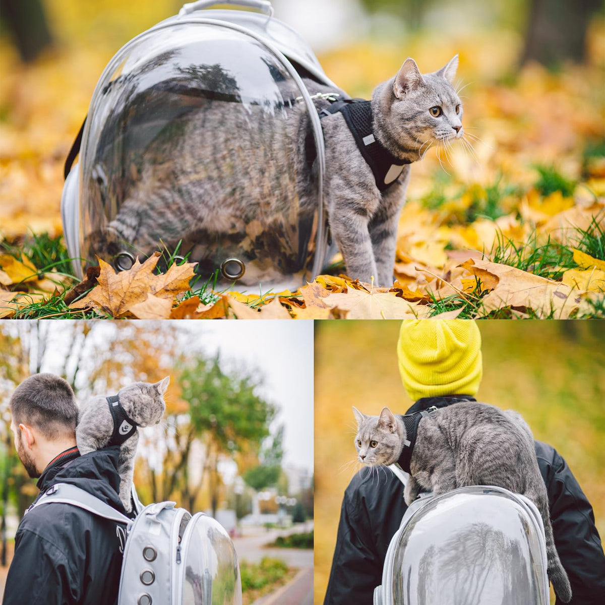 Grey Ventilated Cat Backpack Carrier K397