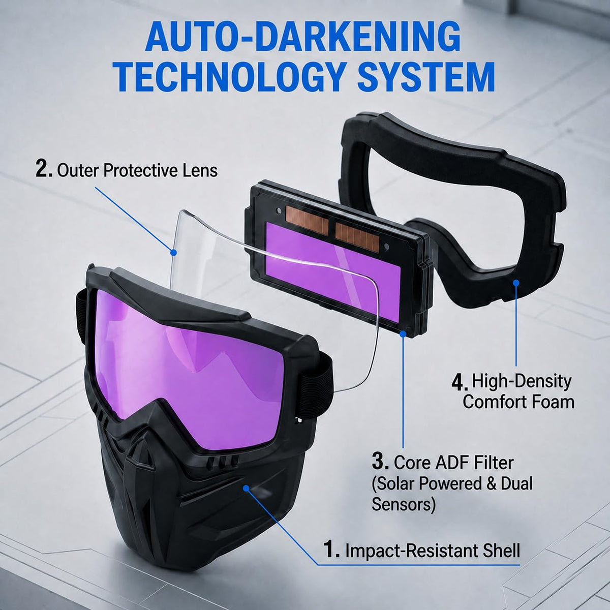 Auto-Darkening Welding Helmet I664750