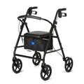 Burgundy Aluminum Rollator Walker with 8” Wheels and Padded Seat M948075