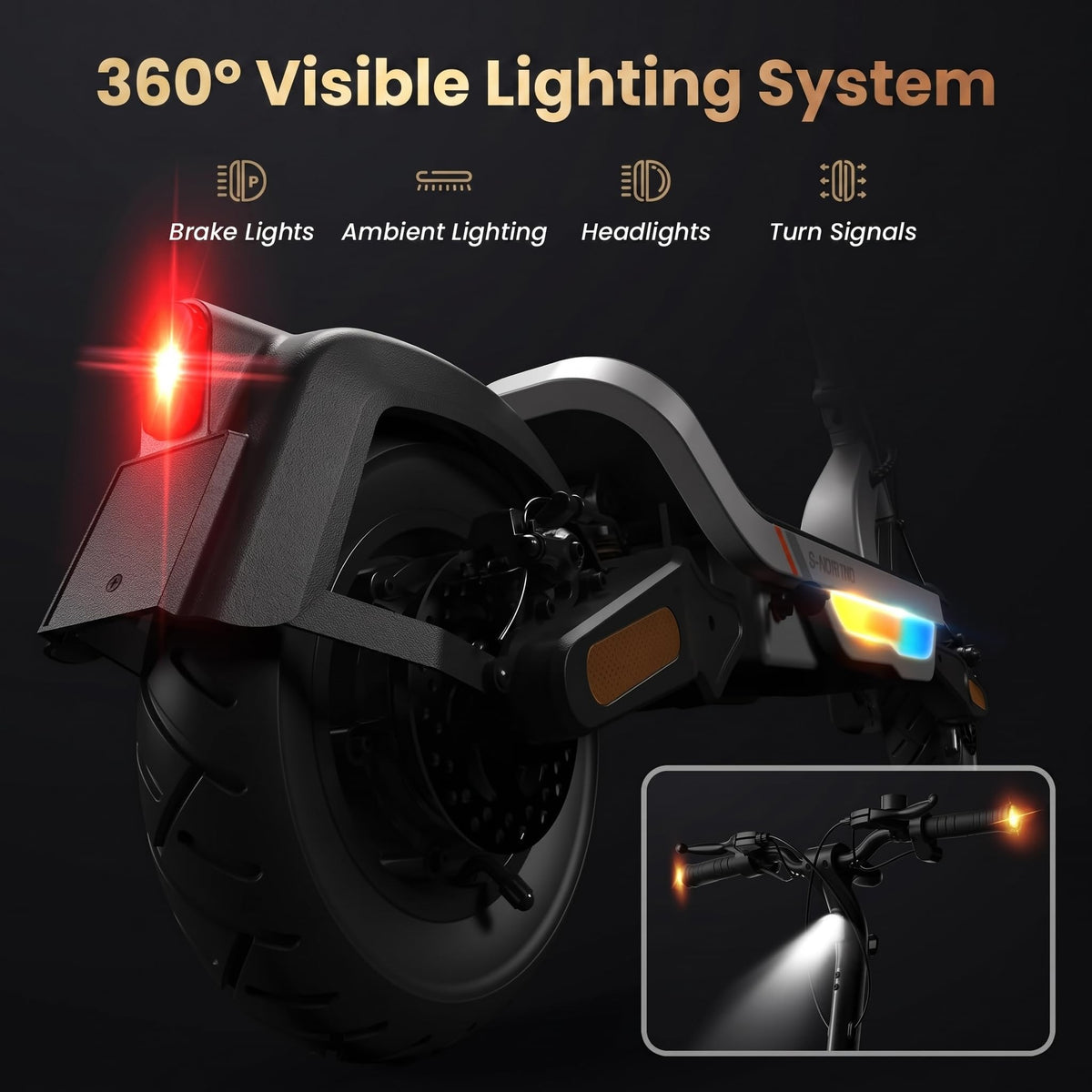 Electric Scooter, 28 MPH, 1000W, 38-Mile Range S220088