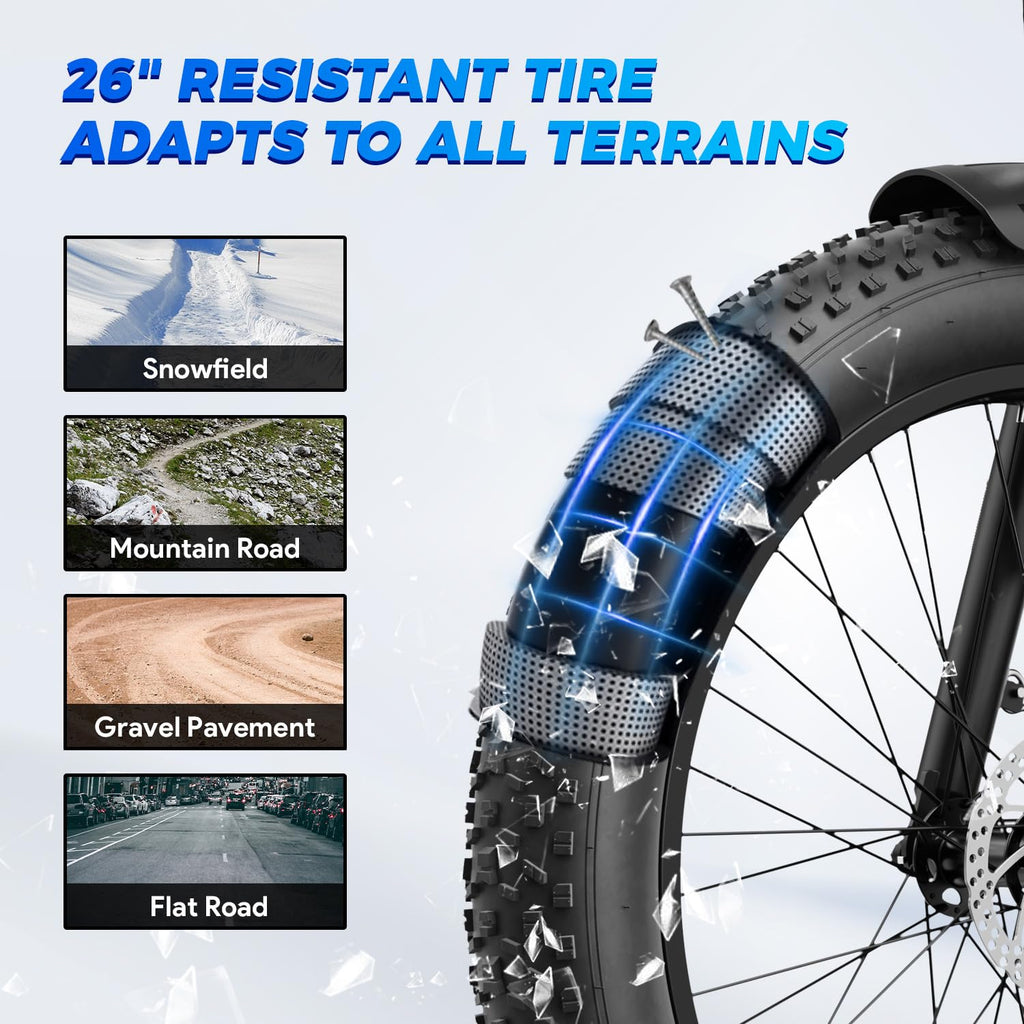 Electric Bike 26 x 4 Fat Tires K32828