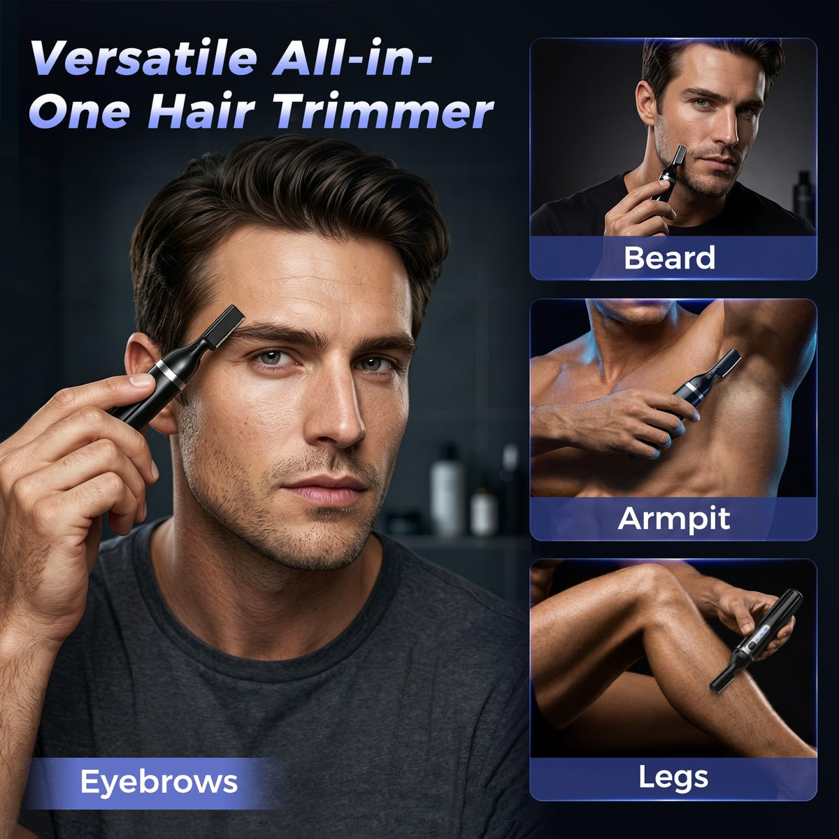 Electric Rechargeable Eyebrow Trimmer with Rinseable Blade J532