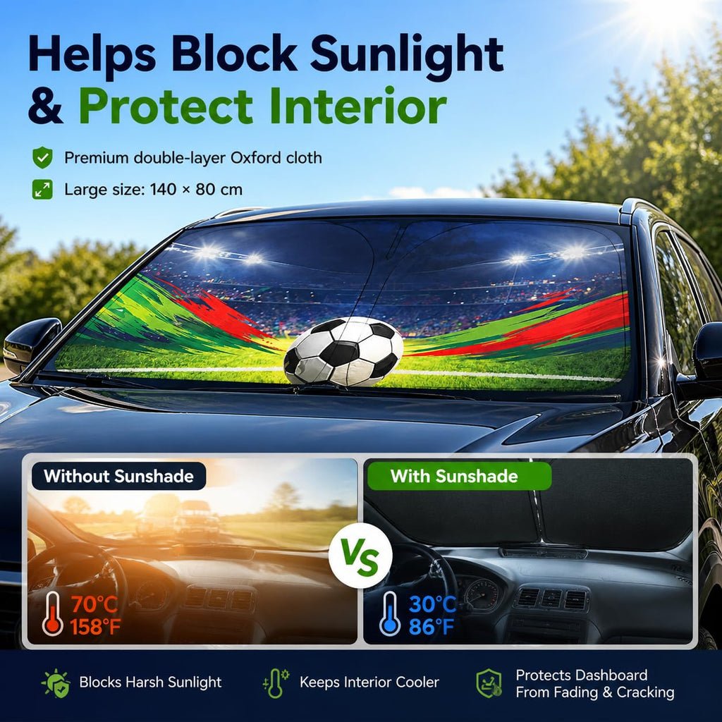 Foldable Front Window Oxford Cloth Car Sun Shade 140 x 80cm Y472