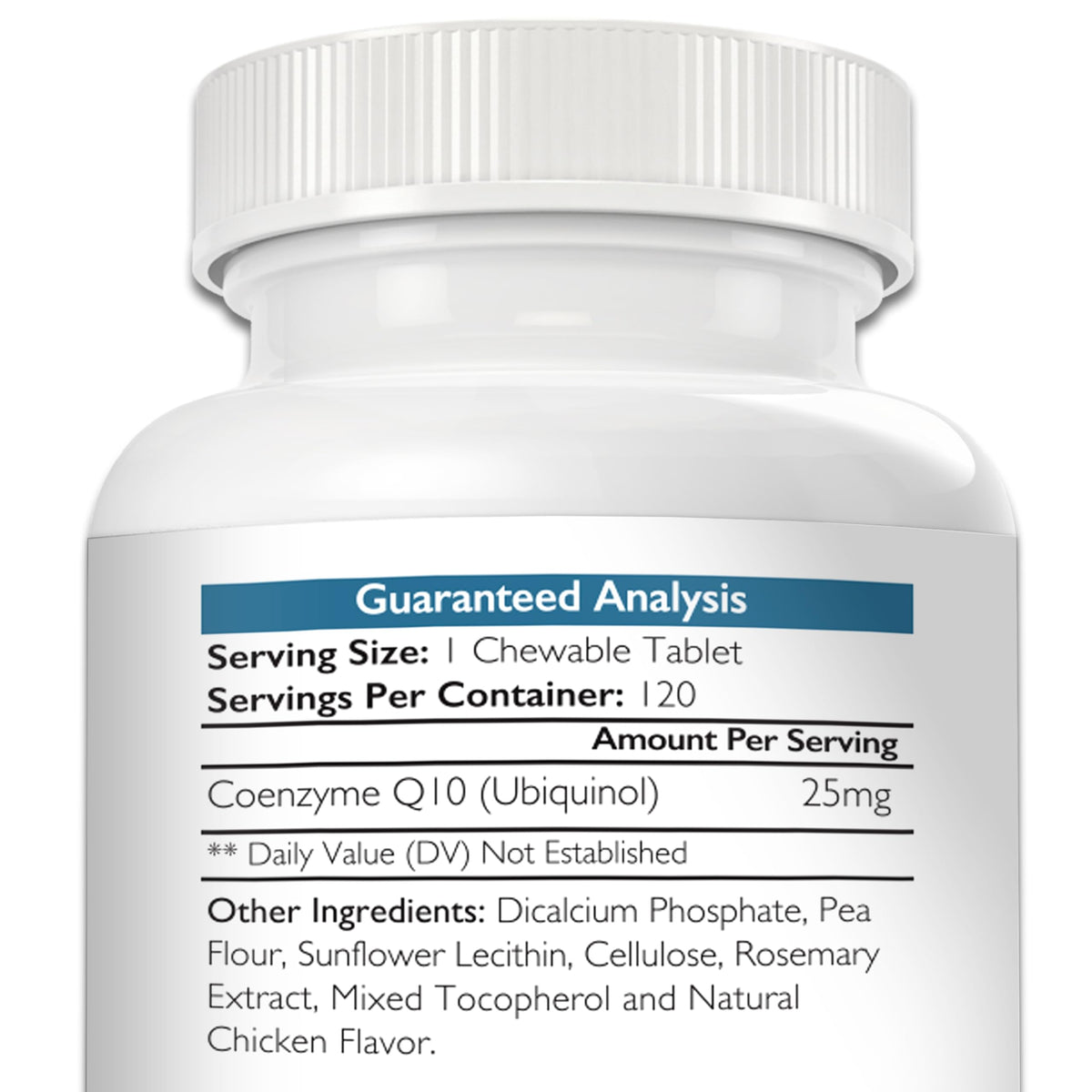 Coenzyme Q10 for Dogs Grain-Free Supplement, 120 Chewable Tablets M2227