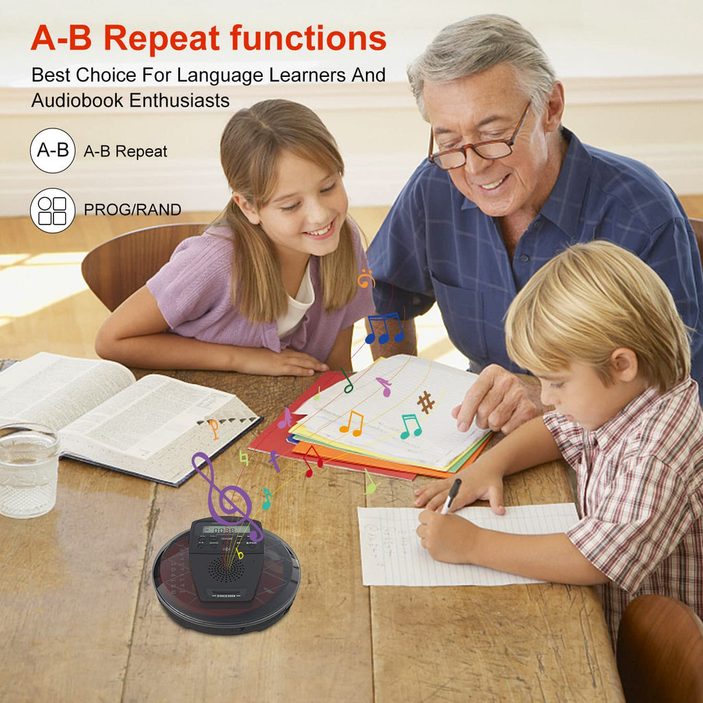 Rechargeable Portable CD Player with Bluetooth C31589