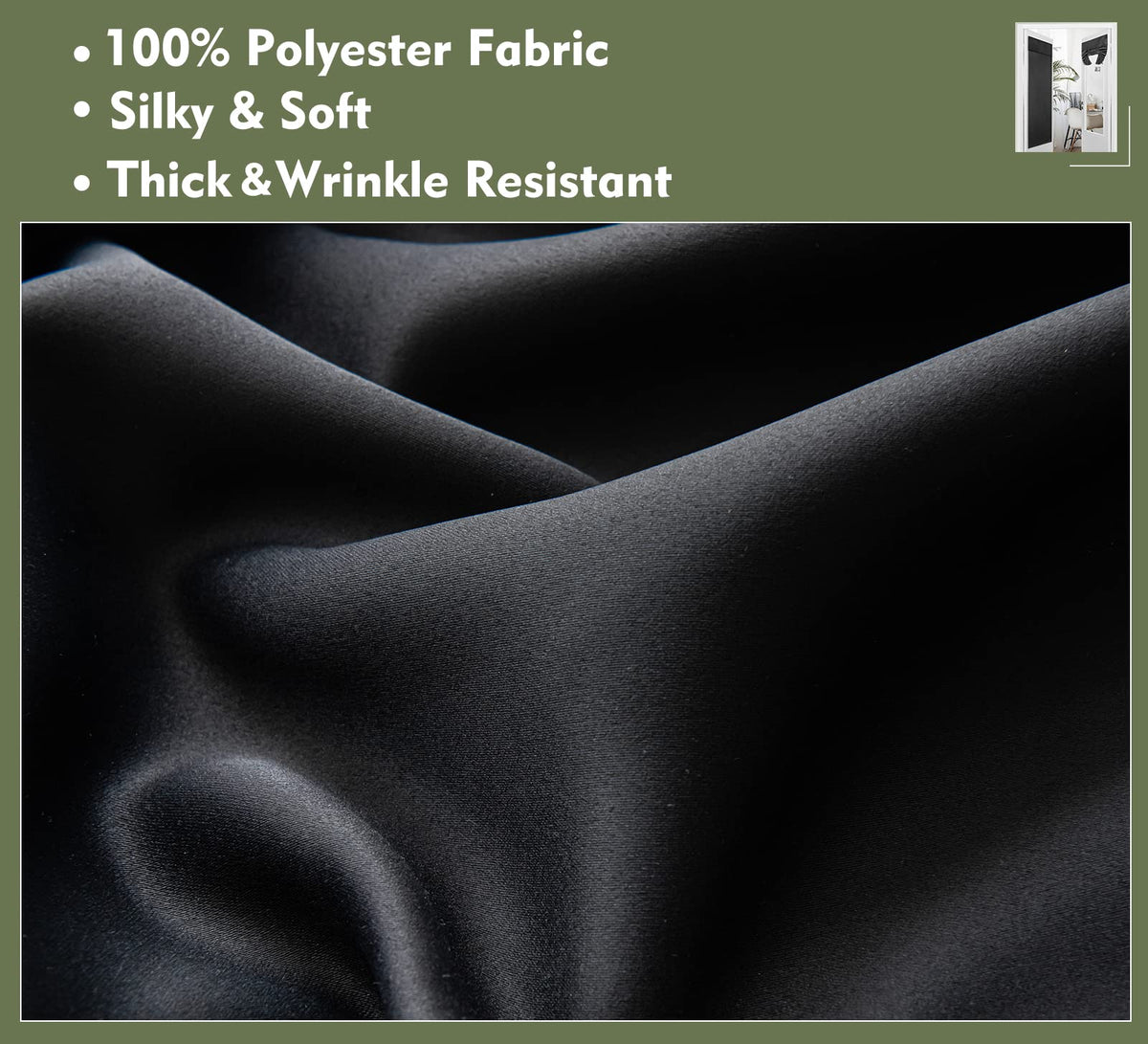 Blackout Tie Up Door Curtain 1 Panel C971