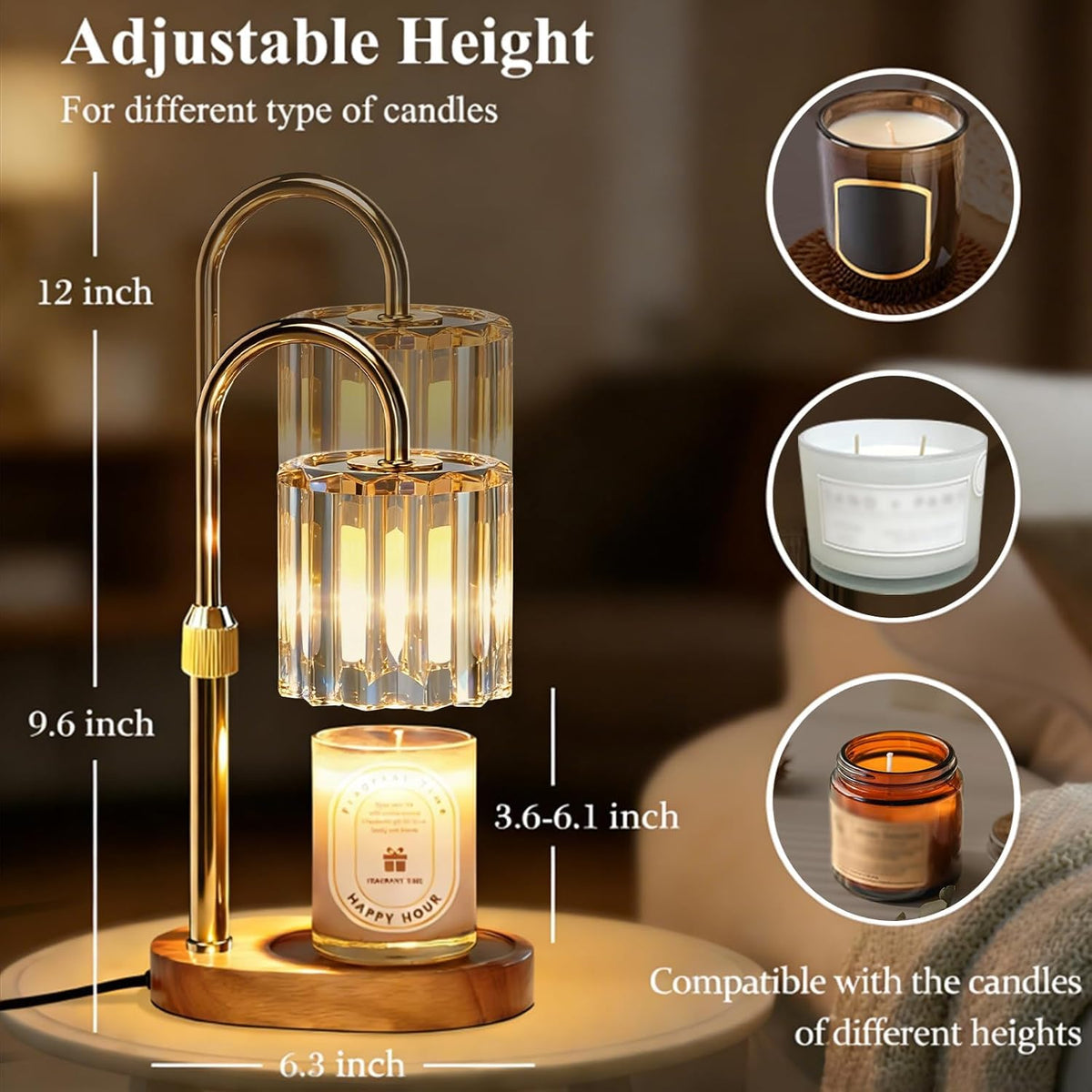 Candle Warmer Lamp with Timer and Dimmer M719