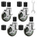 4 Inches Stem Caster Set of 4 with Side Brake N42038