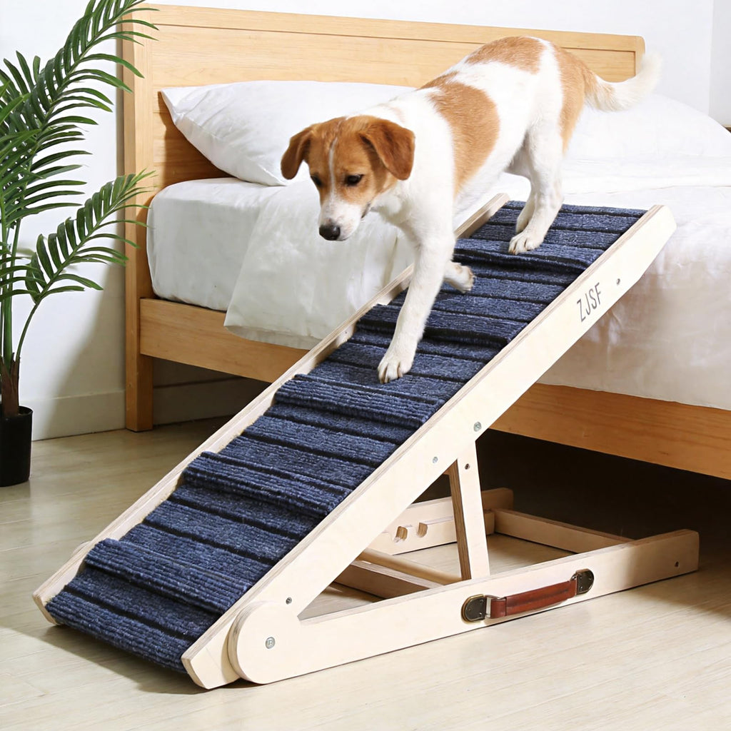 Foldable Wooden Dog Ramp 4 Adjustable Heights I295