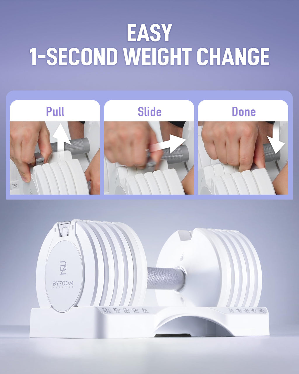 Adjustable Dumbbell 5-in-1 White R22934