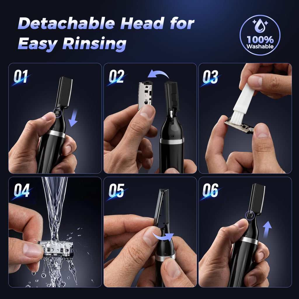 Electric Rechargeable Eyebrow Trimmer with Rinseable Blade J532