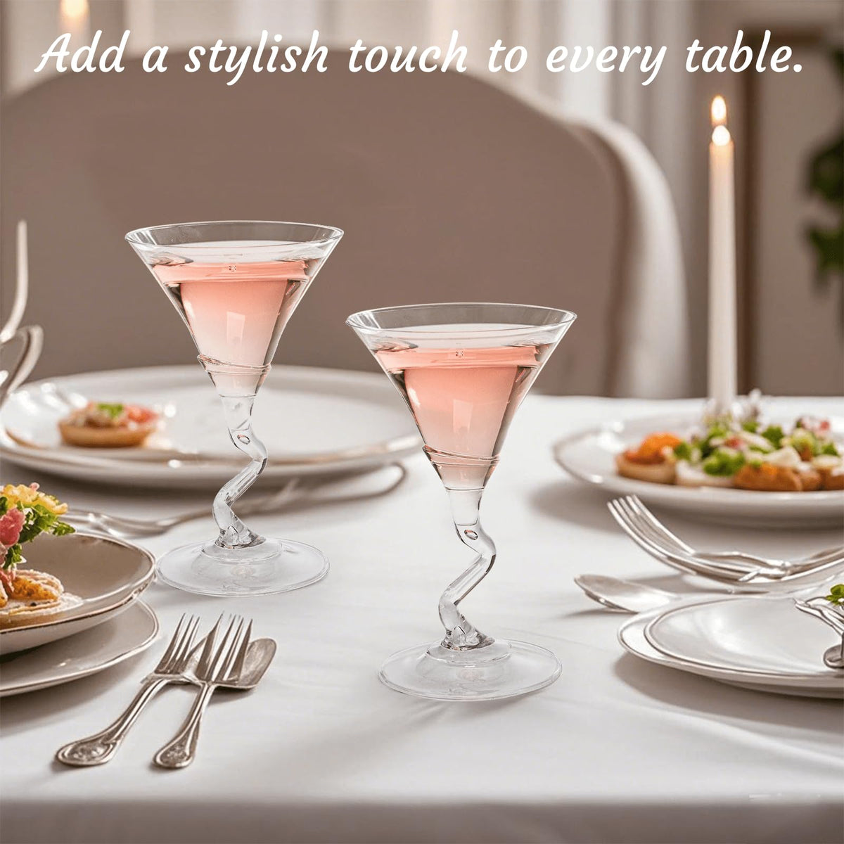 18 Pack 5 Oz Plastic Martini Glasses with Twisted Stem C943