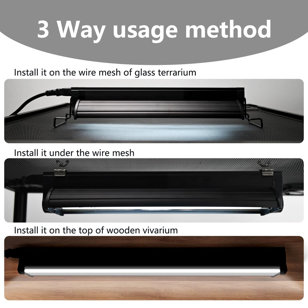 8W T5 UVB Lighting Combo Kit with Desert 5.0 Bulbs Y3950