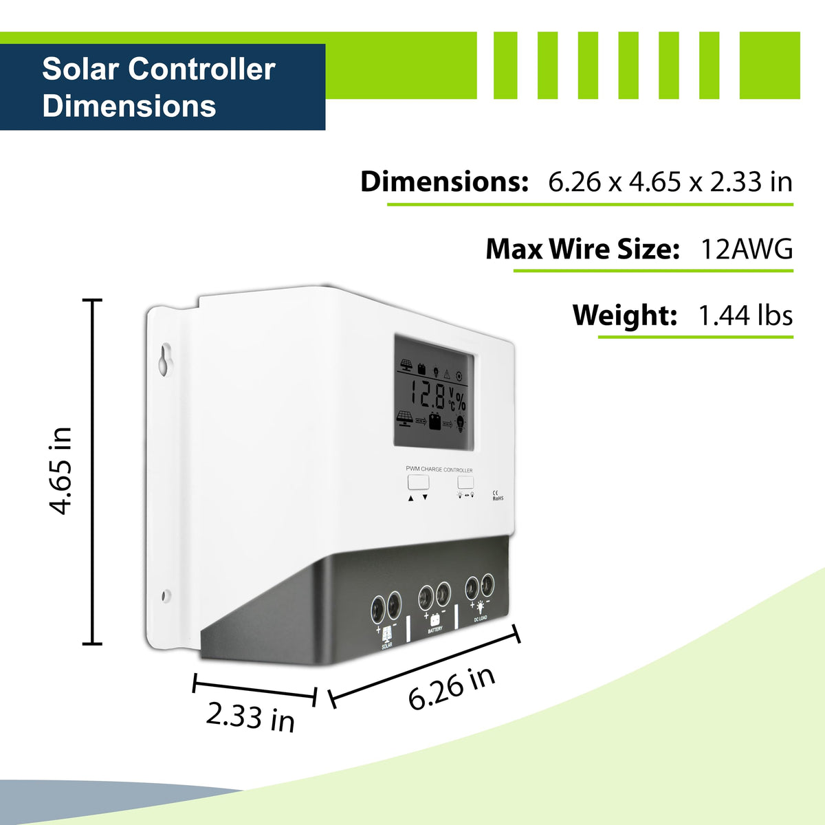 400W 12V Mono Rigid Solar Panel Kit with 30A PWM Charge Controller X2920