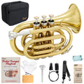 Bb Pocket Trumpet with Case, 7C Mouthpiece and Cleaning Kit F440615